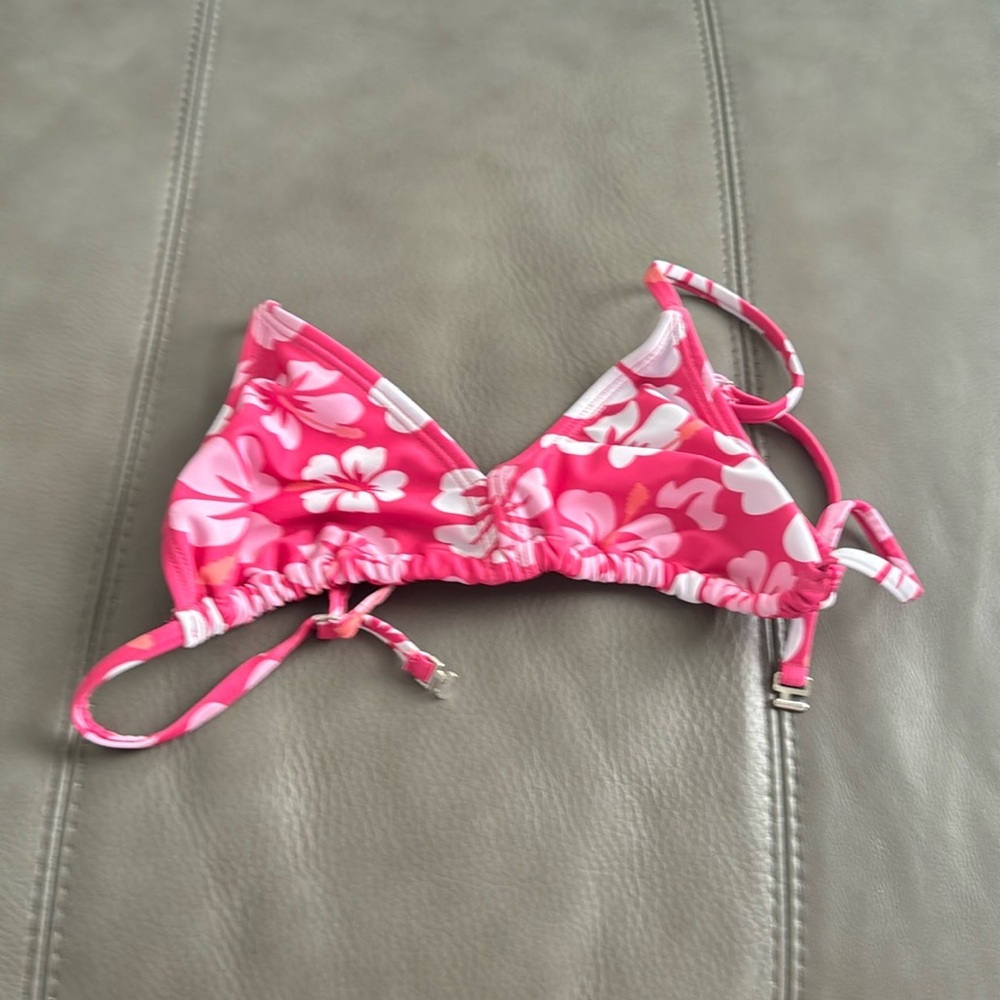 Floral print bikini top